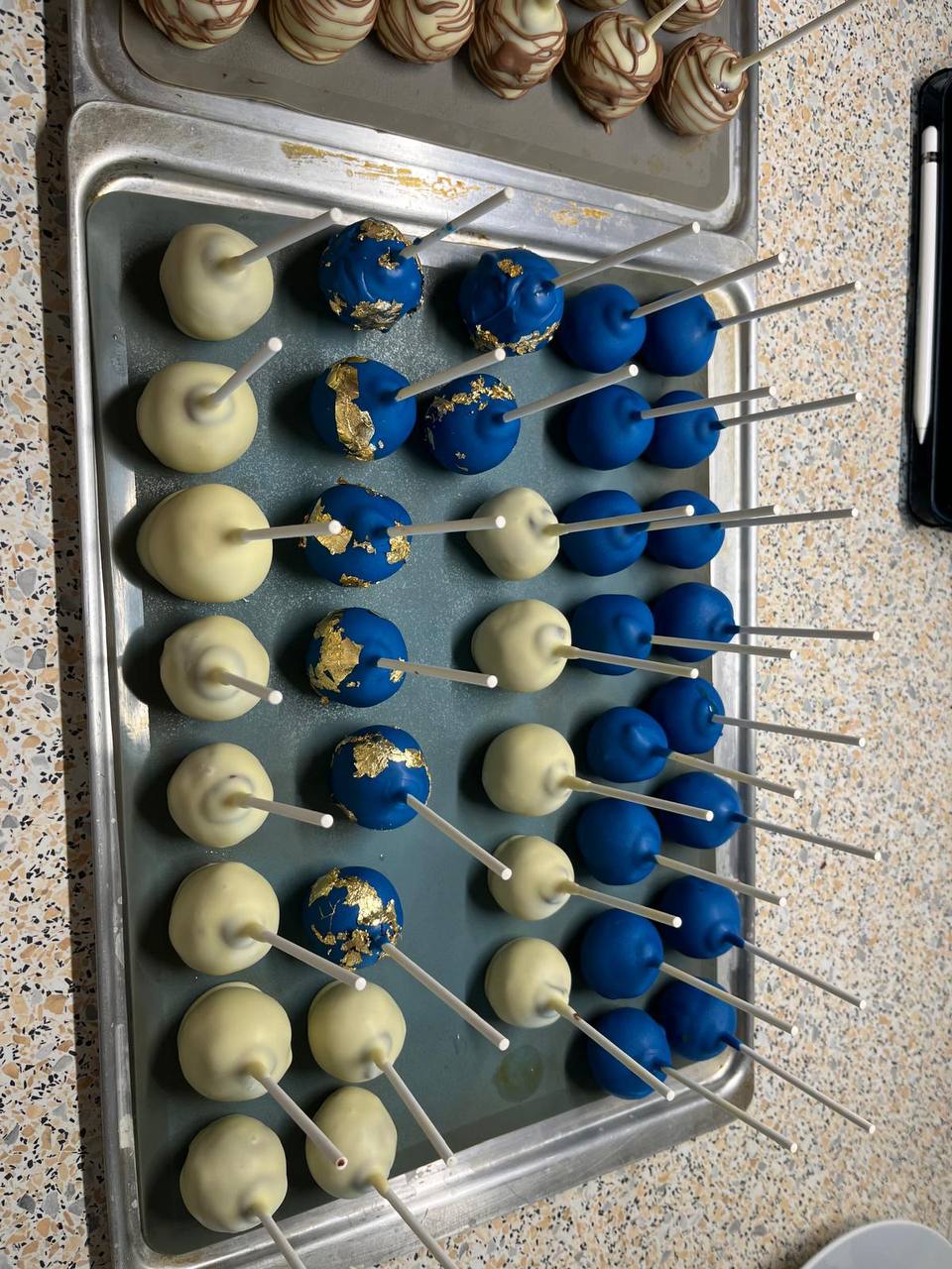Cake Pops Blau & Gold